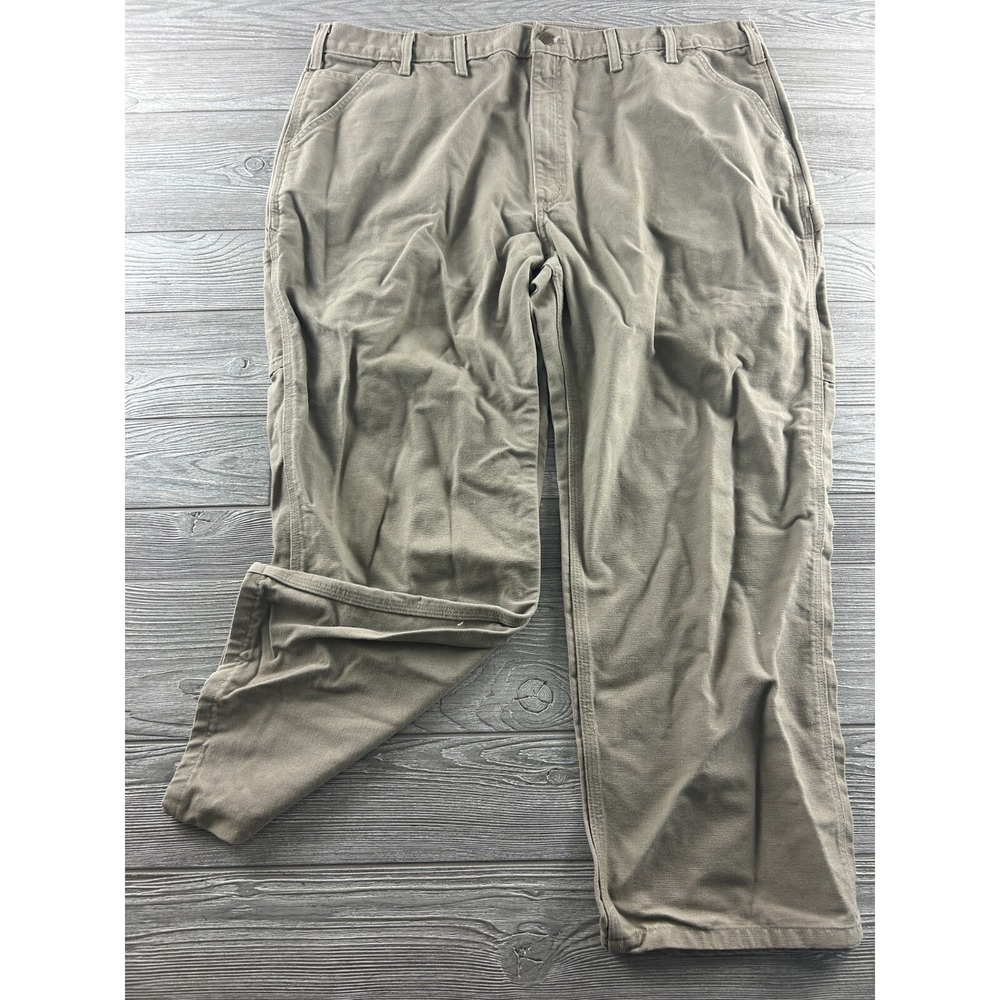 Carhartt B11 DES Duck Canvas Carpenter Pants Mens 44X30 Gray Distressed Workwear